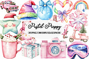 Pastel Preppy Christmas Clipart, an Illustration by Daily.Designs (Thumbnail 1 of 5)