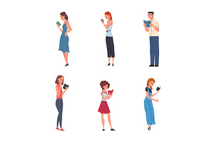 People Characters Standing and, a Person Illustration by TopVectors