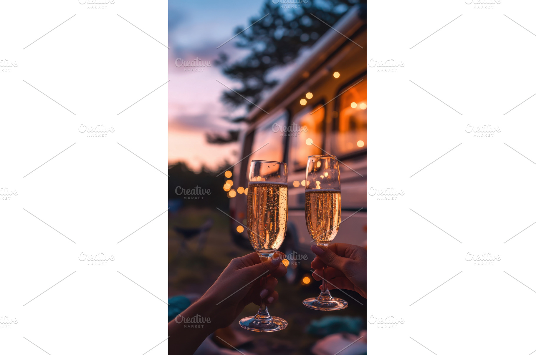 Celebrating with drinks at sunset, a Nature Photo by Beautiful things