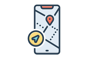 Navigation directional color icon, a Duotone Icon by Creative priyanka
