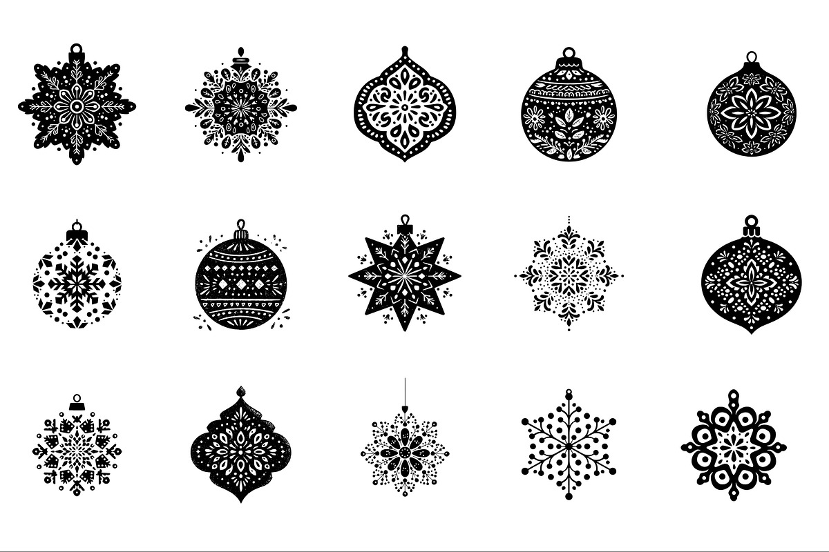 Christmas Doodle Ornaments, an Icon by Pattern Whimsy (Photo 4 of 4)