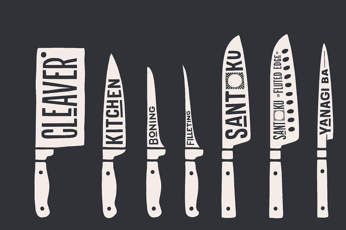 Knife, collection. Fish cutting, a Food Illustration by Foxys Graphic (Photo 3 of 3)