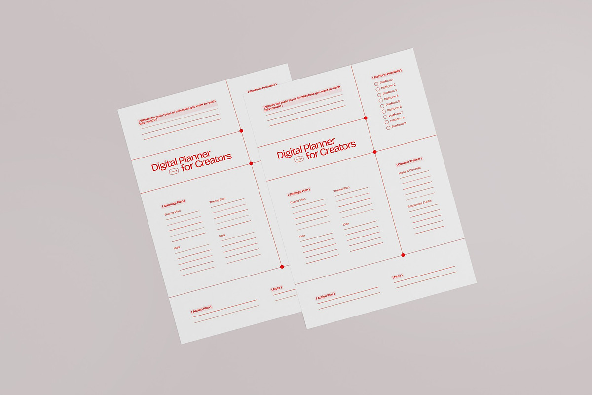Digital Planner, a Flyer Template by graphicook (Photo 2 of 3)