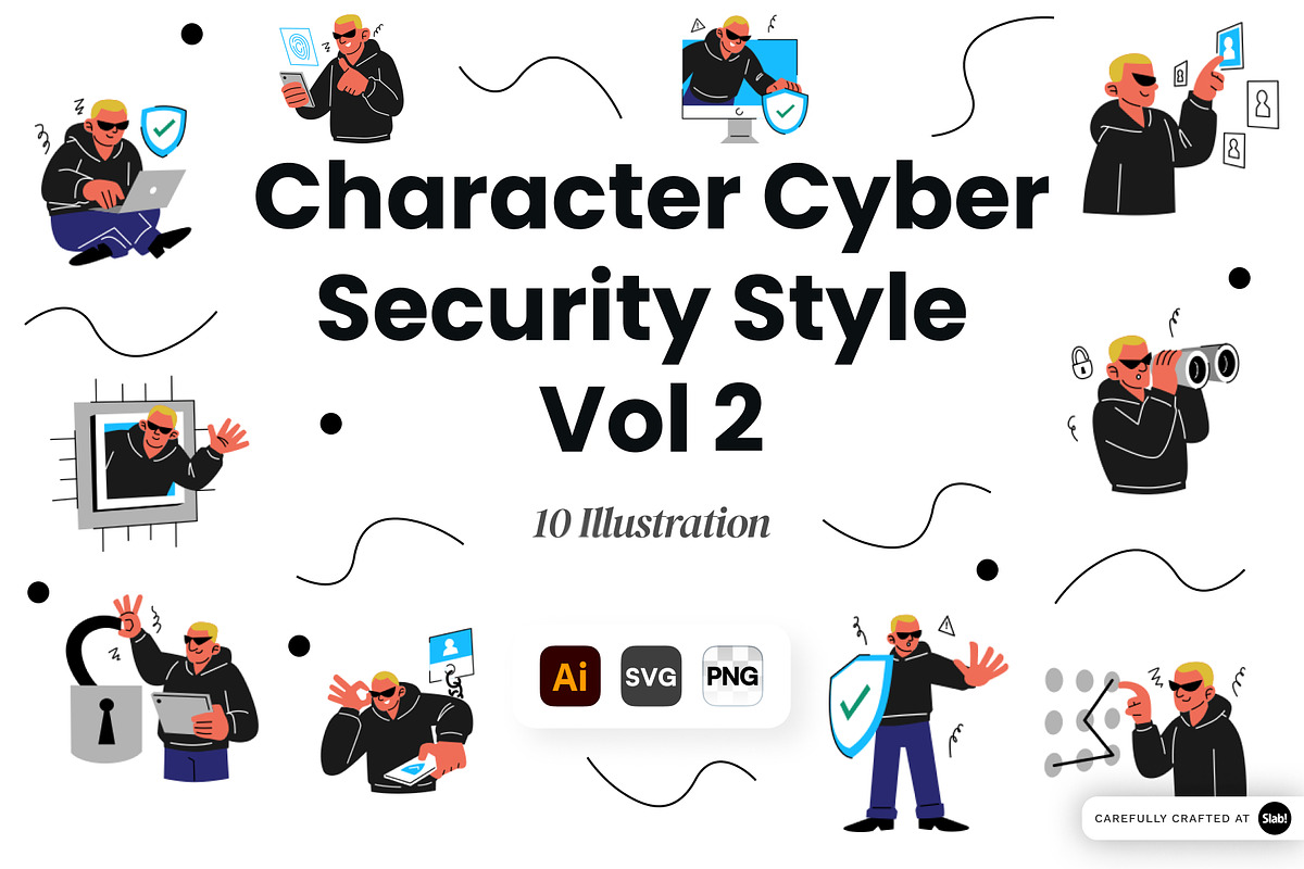 Character Cyber Security Style Vol 2, an Object Graphic by SLAB! Design (Photo 1 of 3)