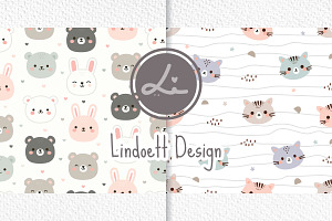 Cute Animals seamless pattern