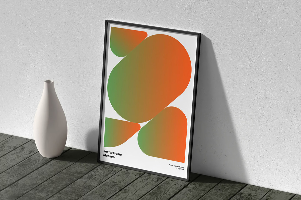 Poster Frame Mock-up, an Advertising Mockup by Se٧enStudio (Photo 14 of 16)