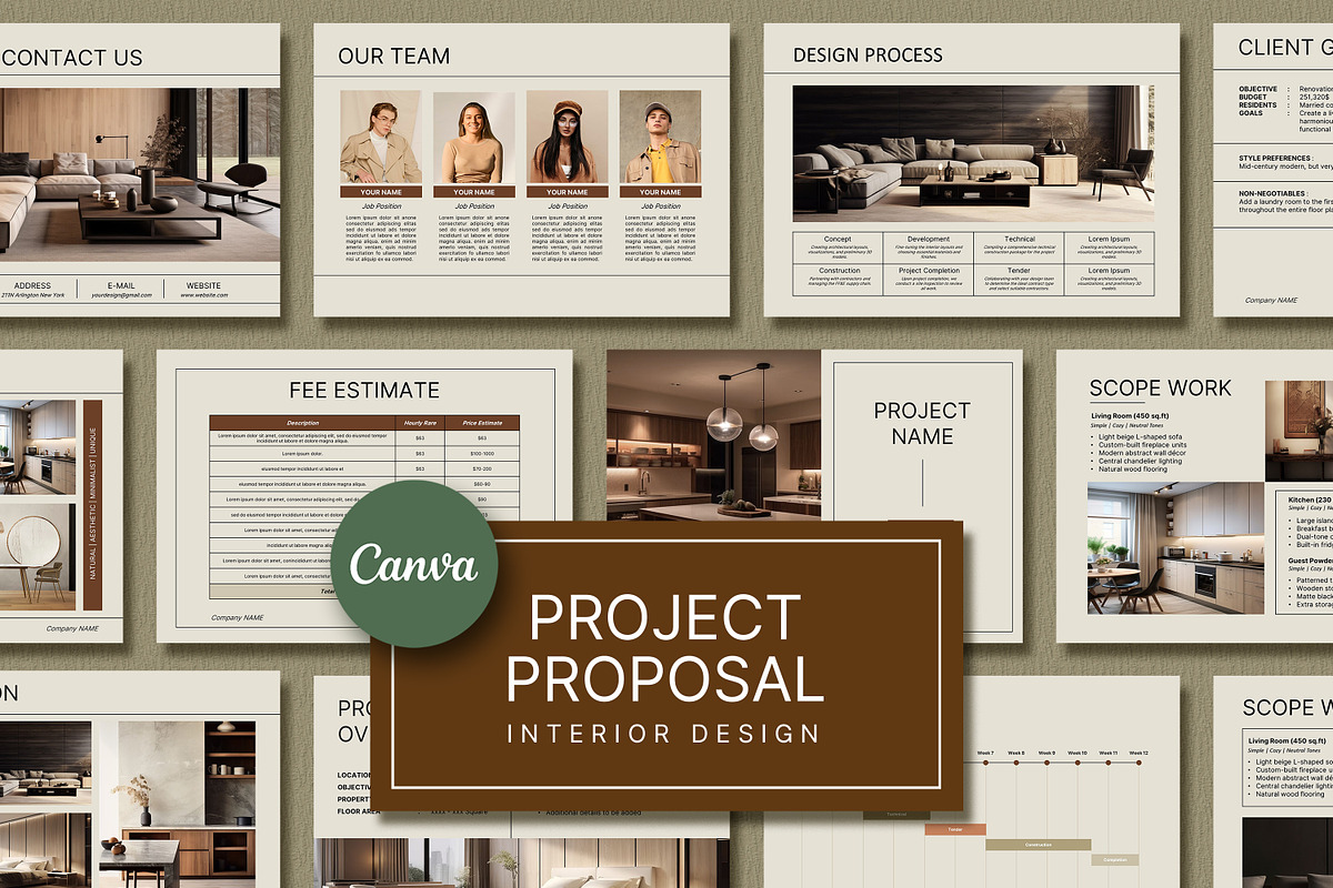 Interior Design Proposal Template, a Presentation Template by SKY CREATION (Photo 7 of 7)
