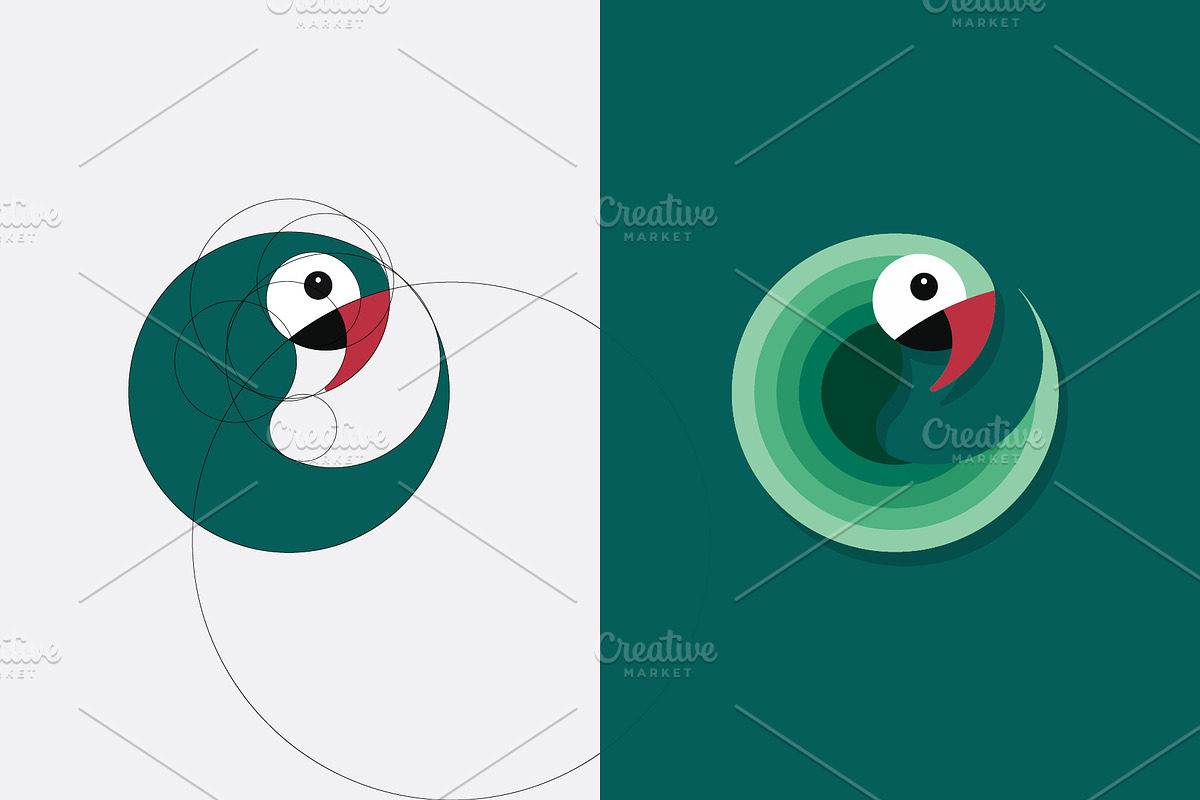 Green Parrot logo and Illustration, a Branding & Logo Template by rpdesignstudio (Photo 1 of 2)