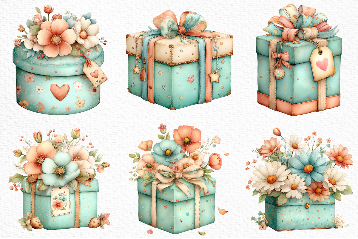 Mother’s Day Gift Box Clipart, an Illustration by Craft Nest (Photo 3 of 6)
