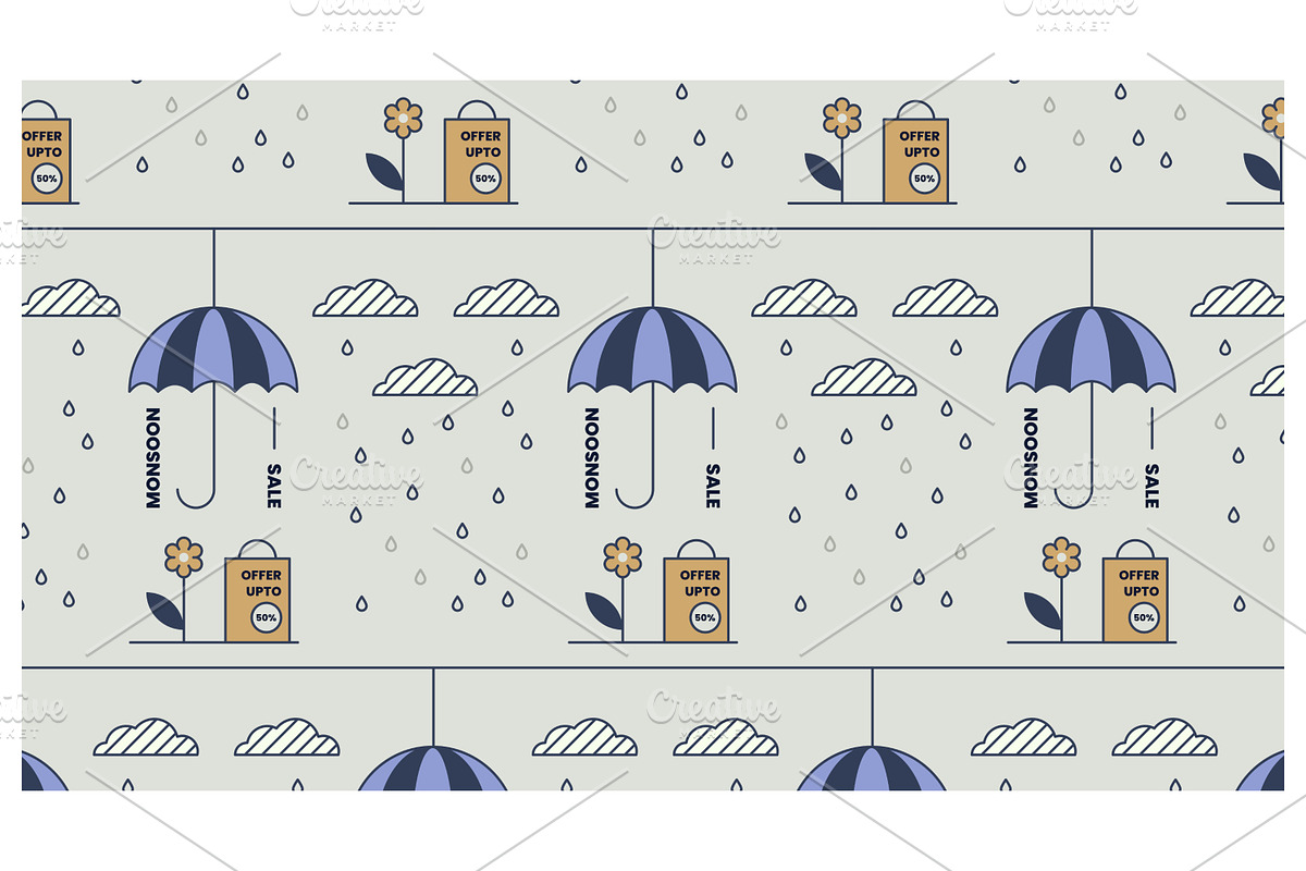Monsoon sale promotion, a Decorative Illustration by Creative Backgrounds
