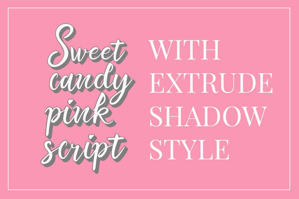 Sweet Candy Pink Script (2 layered) preview 4