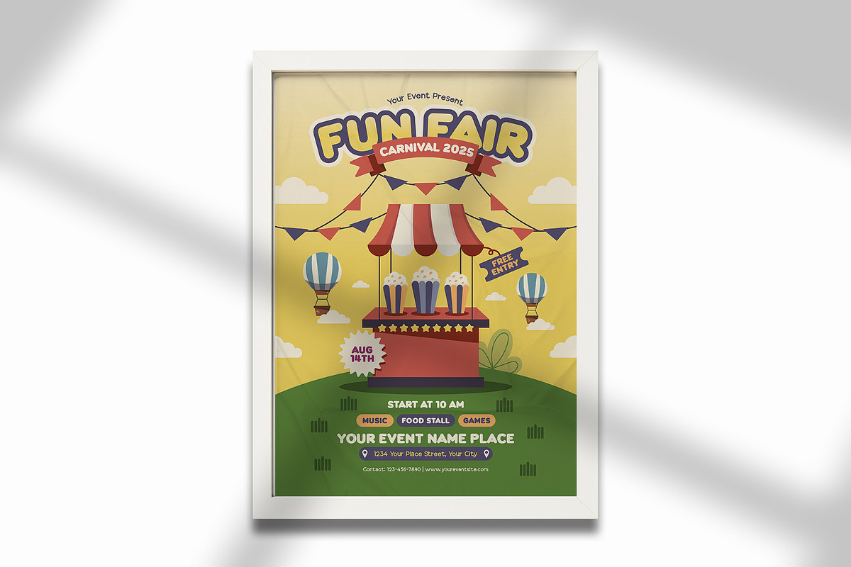 Playful Fun Fair Carnival Flyer, a Flyer Template by Huge Dream Studio