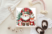 Patchwork Christmas Cute Santa Clipa, an Illustration by CraftArtStudio (Thumbnail 6 of 6)