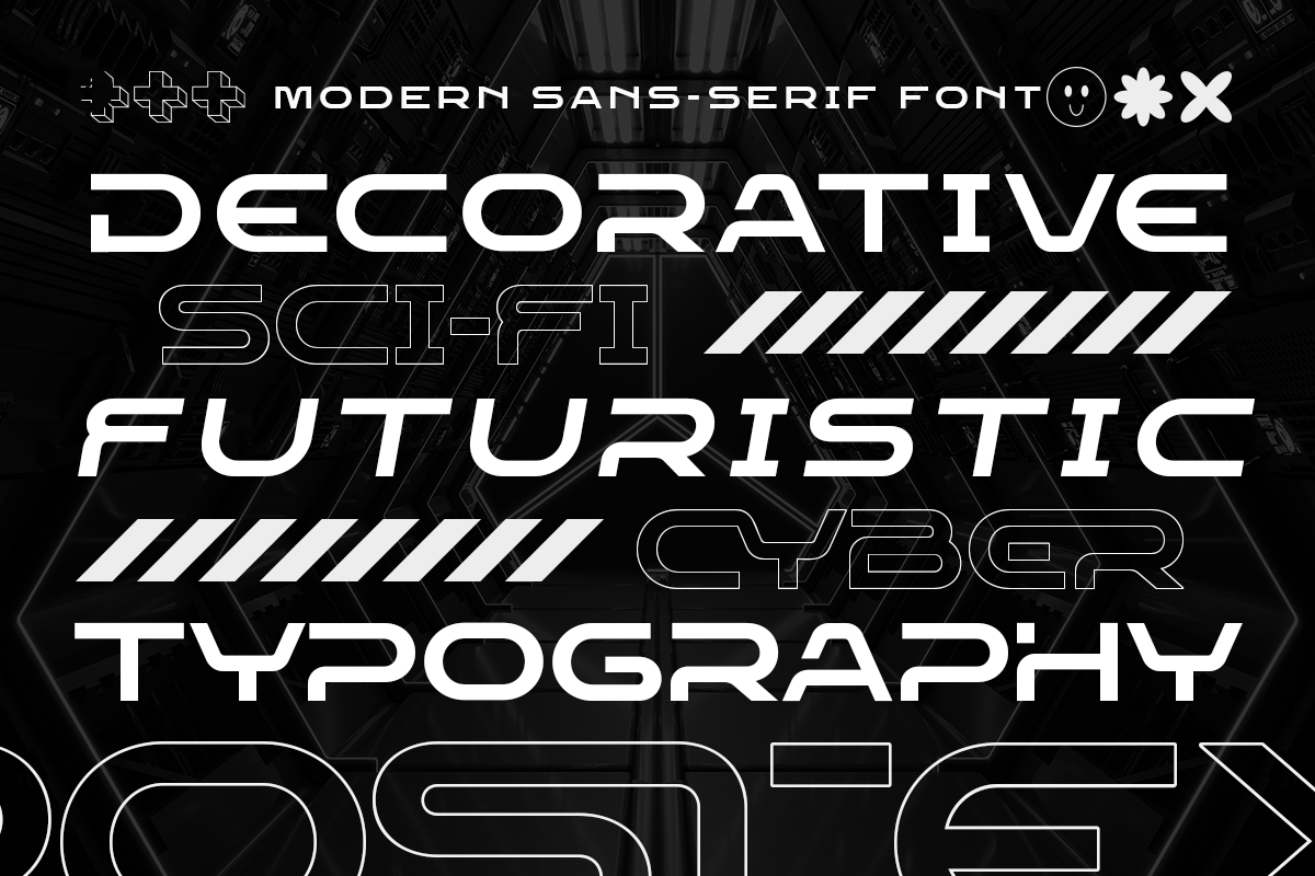 Rostex – Futuristic Techno Display, a Sans Serif Font by roomspace creative lab (Photo 8 of 10)