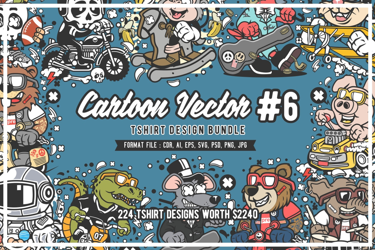 Cartoon Vector 6 Design Bundle, an Illustration by roach_graphic (Photo 1 of 29)