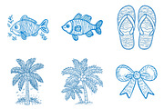Coastal Summer Png Clipart Bundle, an Illustration by SinaCreation (Thumbnail 4 of 11)