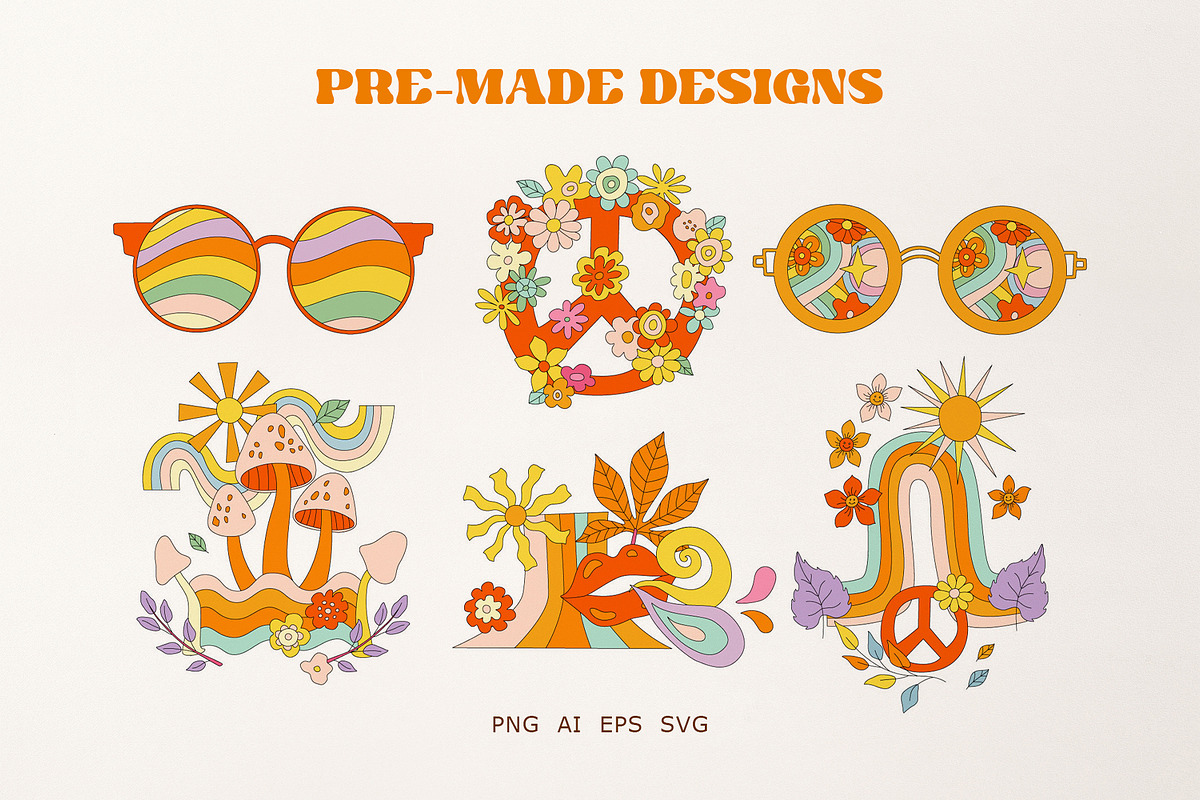 Groovy collection inspo by Retro 70s, an Object Graphic by Yamurchik (Photo 10 of 26)