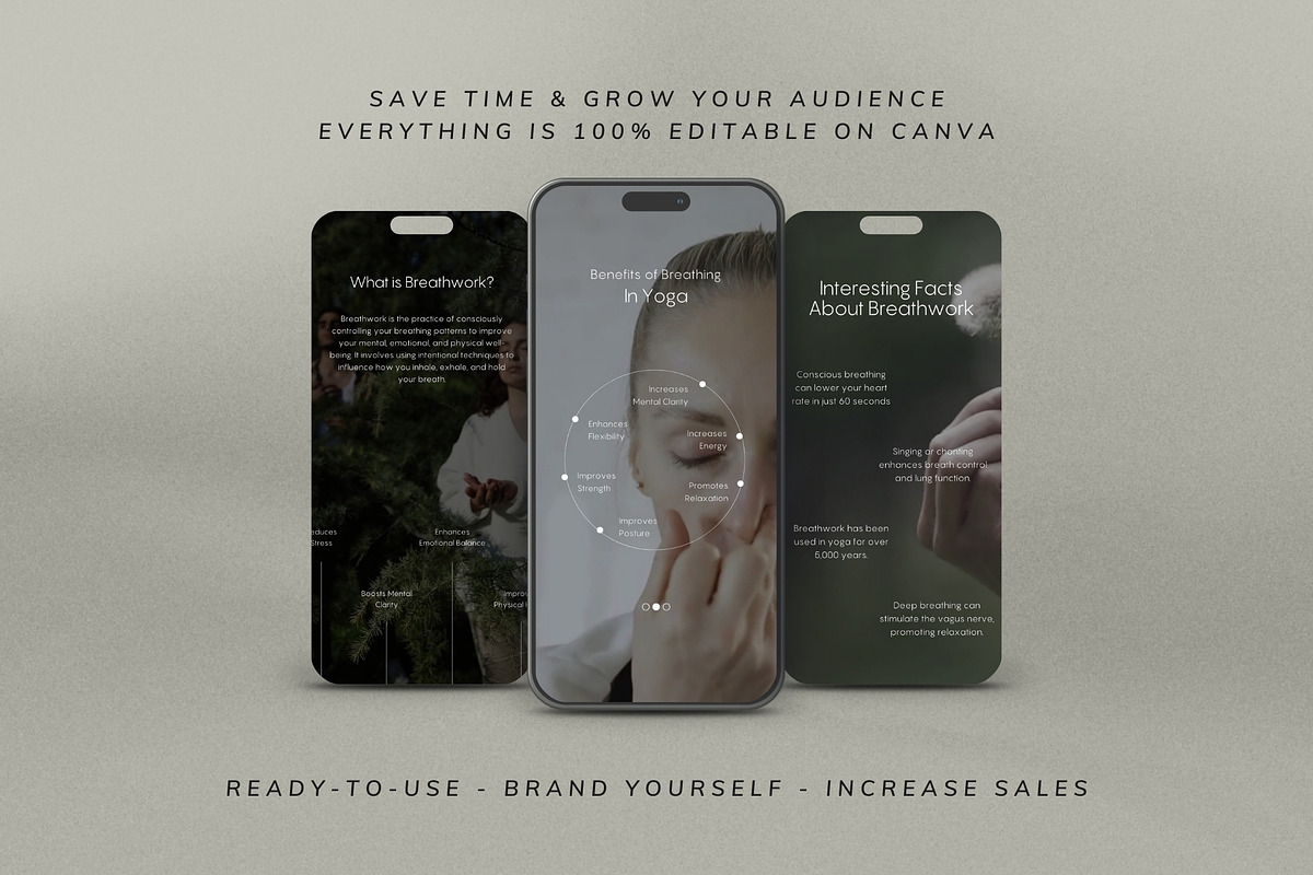 Breathwork Instagram Template Reels, a Social Media Template by Terraa Studio Design (Photo 3 of 8)