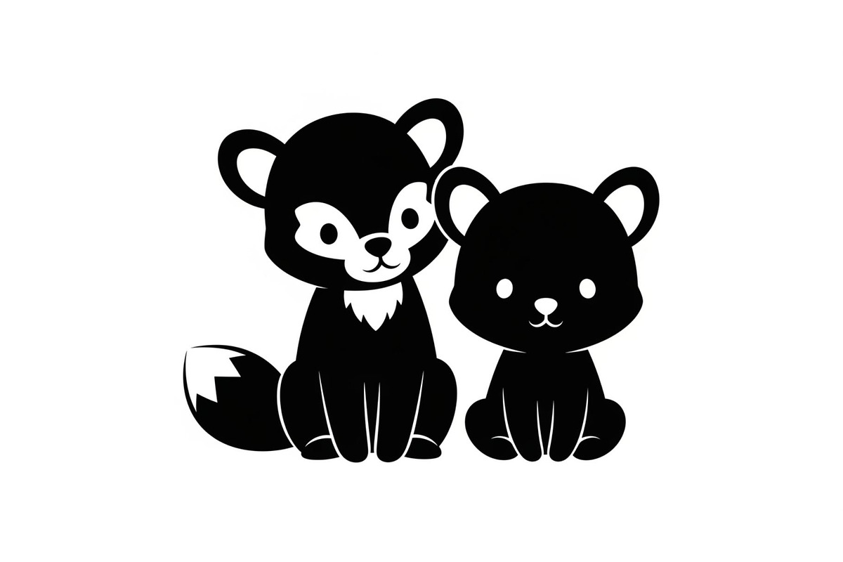 Cute Forest Animal Silhouette Bundle, an Illustration by Creativeshirt (Photo 2 of 54)