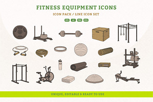Functional Fitness Equipment Icon, an Illustration by MEANDSTUDIO