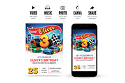 Hot Wheels Birthday Invitation, an Invitation Template by Earth5168 (Thumbnail 7 of 9)