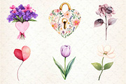 Romance Floral Clipart, an Illustration by Dream Creation (Thumbnail 4 of 6)