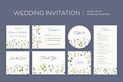 Floral wedding card designs set, a Decorative Illustration by Good Studio (Thumbnail 1 of 3)