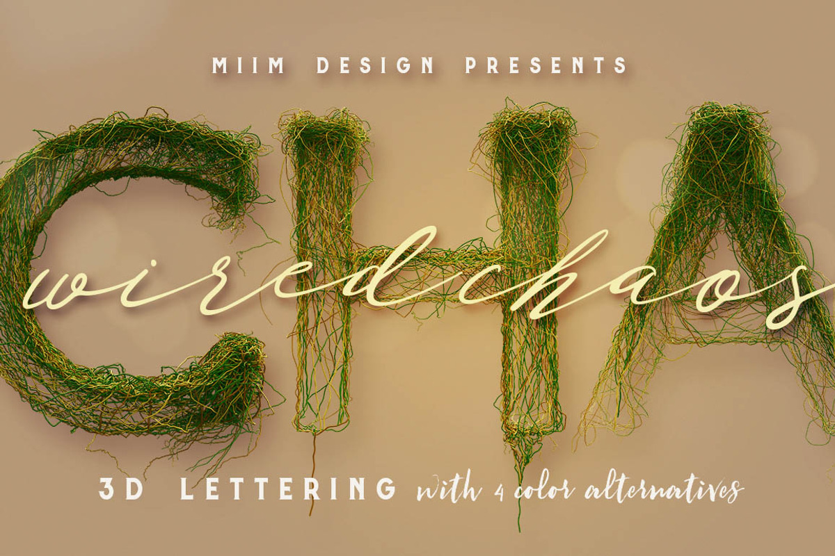 Wired Chaos - 3D Lettering, a Graphic by MIIM (Photo 1 of 7)