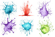 Watercolor Splash Blob Clipart, an Illustration by Designworld (Thumbnail 5 of 6)