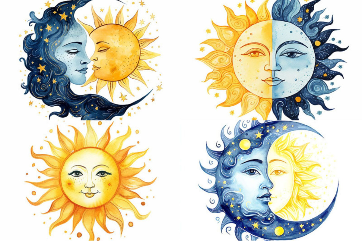 Celestial Sun & Moon, a Seasonal Illustration by artsy-fartsy (Photo 4 of 5)