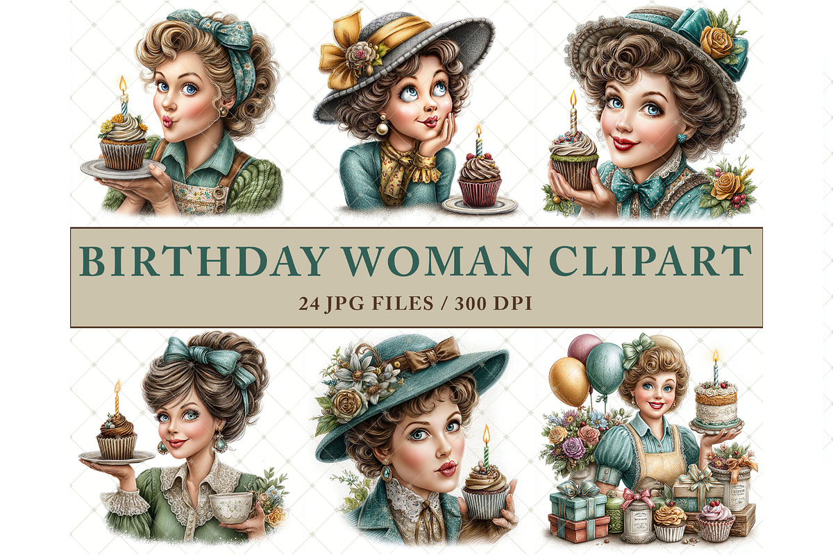 Woman Birthday Cupcake JPG, a Person Illustration by Memories By Lea (Photo 3 of 17)