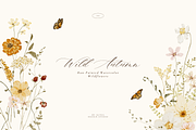 Autumn Watercolor Wildflower Garden, a Seasonal Illustration by Altea Design Studio (Thumbnail 13 of 14)
