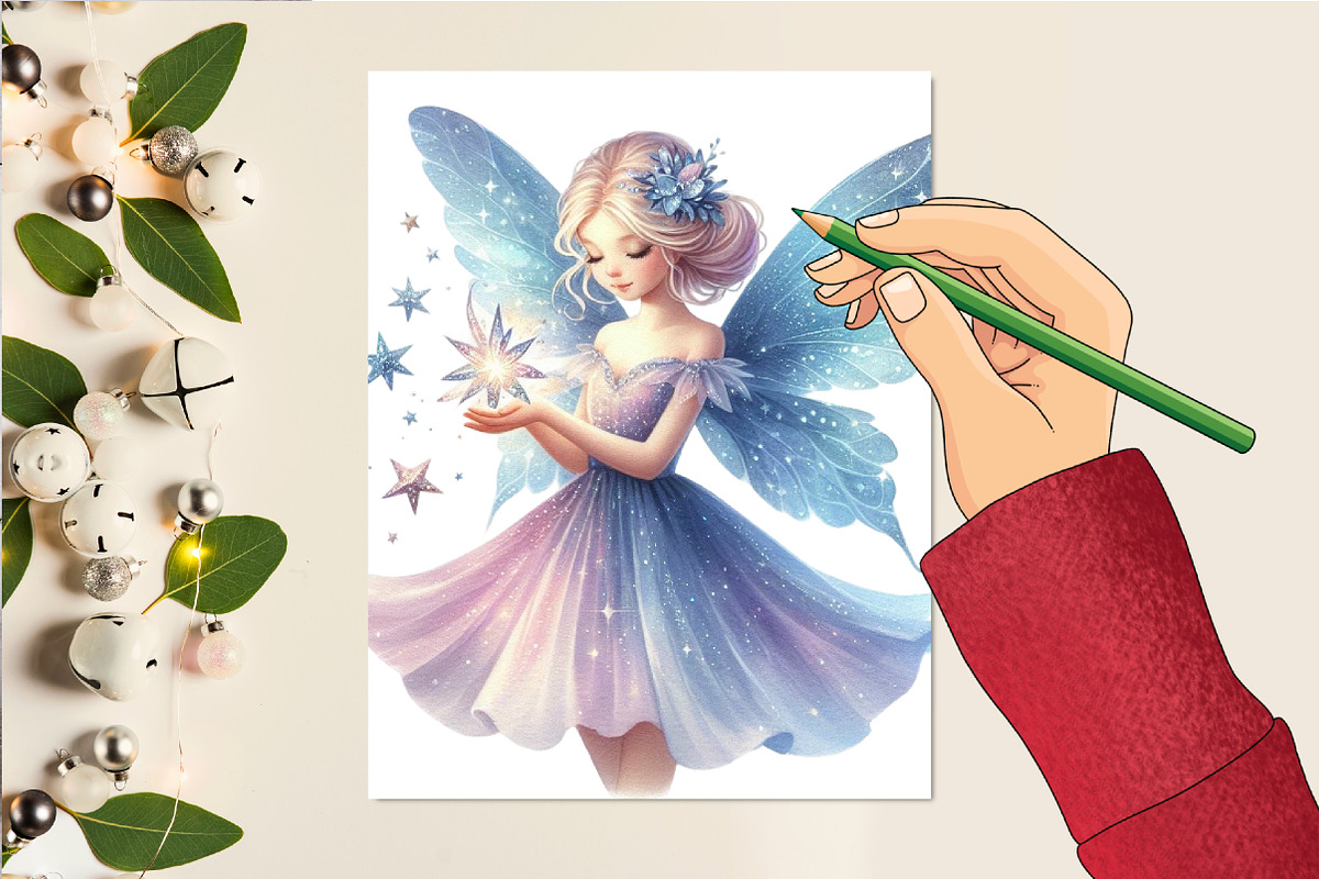 New Year Fairy Girls Clipart, an Illustration by DreamCafeArt (Photo 6 of 6)