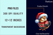 Christmas Chicken Watercolor Clipart, an Illustration by SinaCreation (Thumbnail 6 of 7)