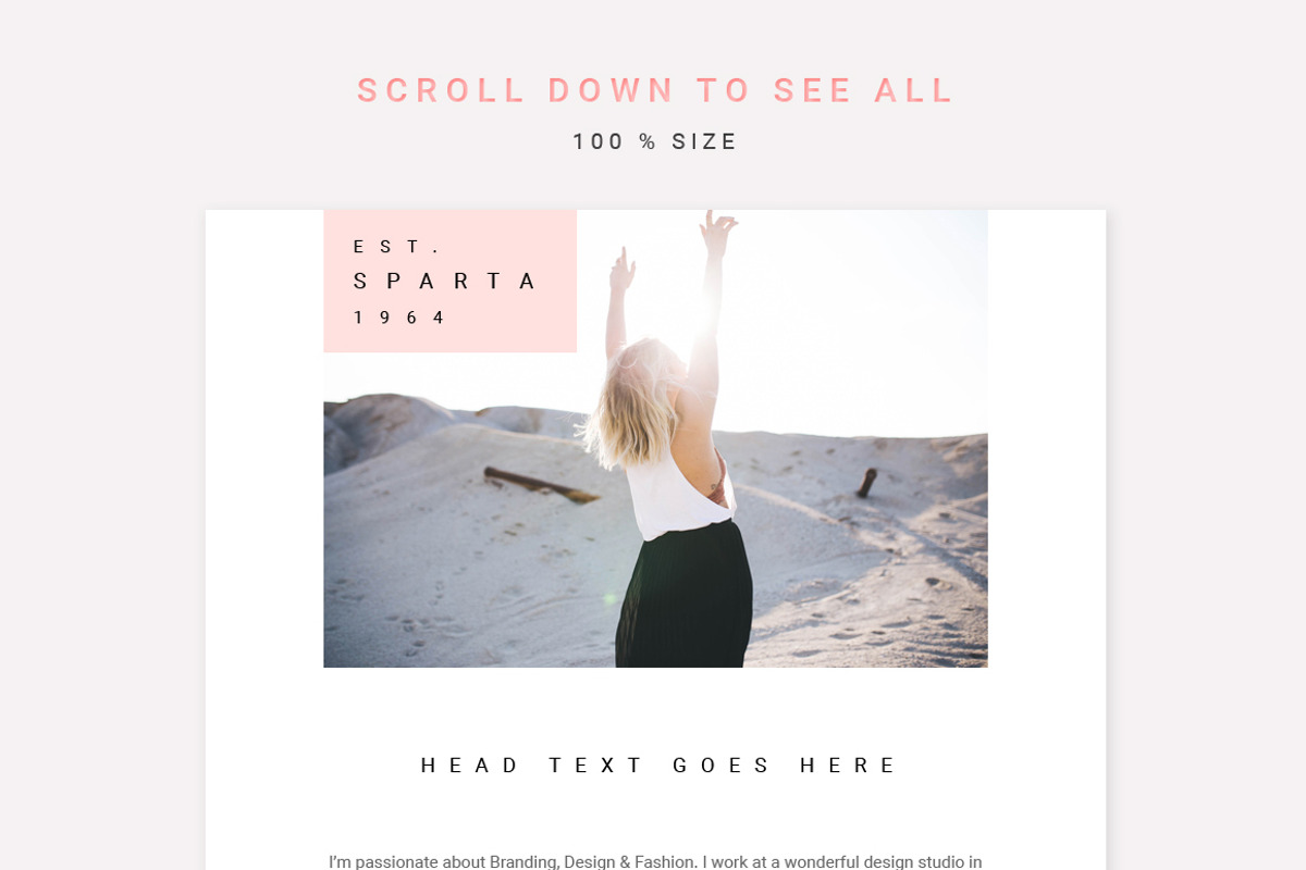 Pink E-newsletter Pack, an Email Template by Swiss_cube (Photo 5 of 11)