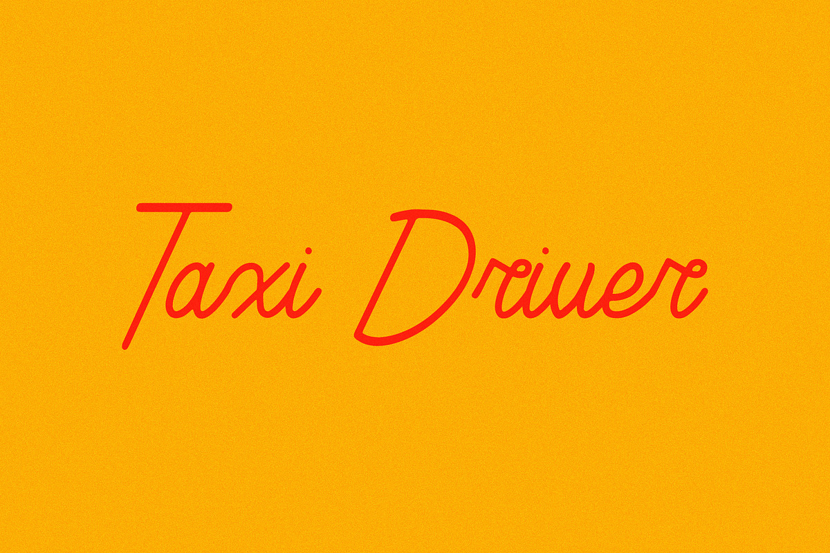 Taxi Driver I A Script Font, a Script Font by Taylor Penton (Photo 1 of 4)