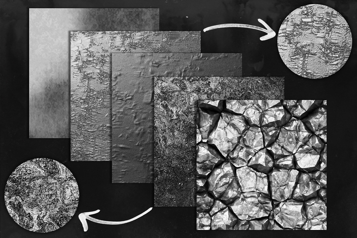 Antique Silver Textured Pack preview 5