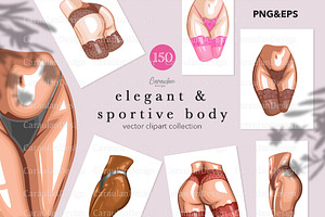 Elegant Female Body Illustrations, a Person Illustration by Serghei Caraulan