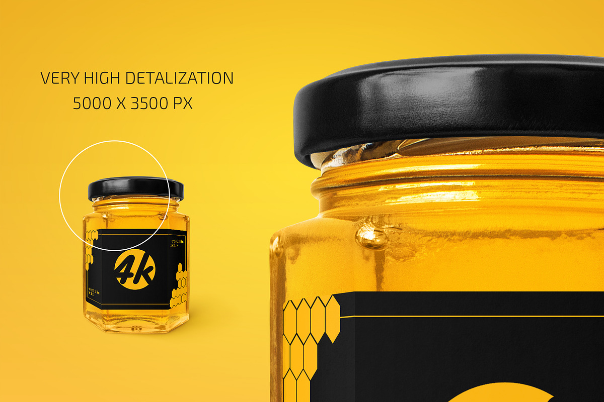 Honey Glass Jar Mockup, a Cups & Container Mockup by Country4k (Photo 3 of 3)