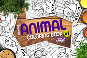 Relaxing Animal Coloring Book #1, an Illustration by Jocularity Art (Thumbnail 1 of 2)