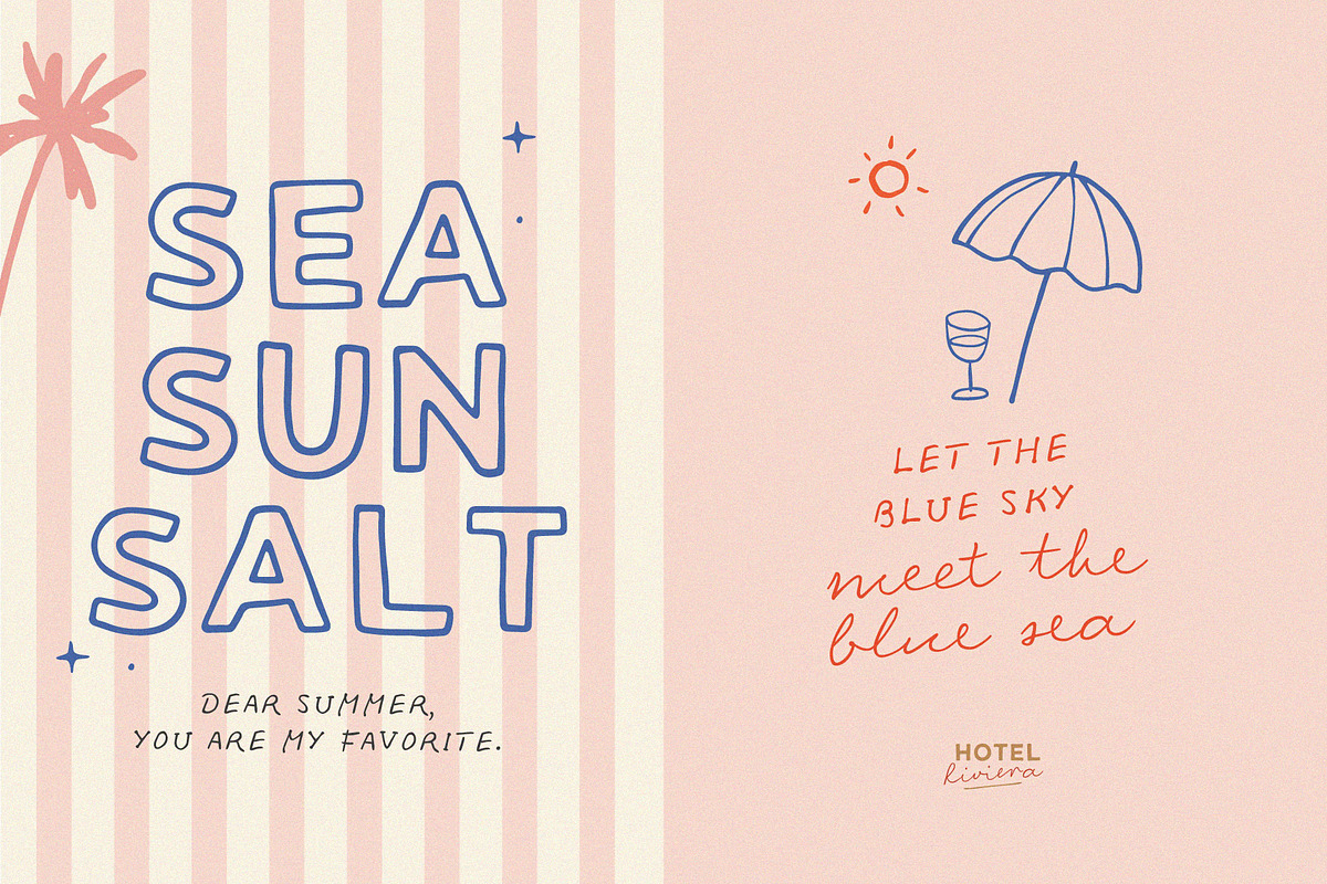 Hotel Riviera | Font collection, a Handwritten Font by AngelinaKovel (Photo 2 of 16)