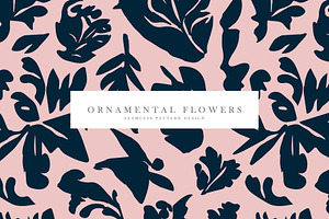 Ornamental Flowers, a Pattern Graphic by Nadezda