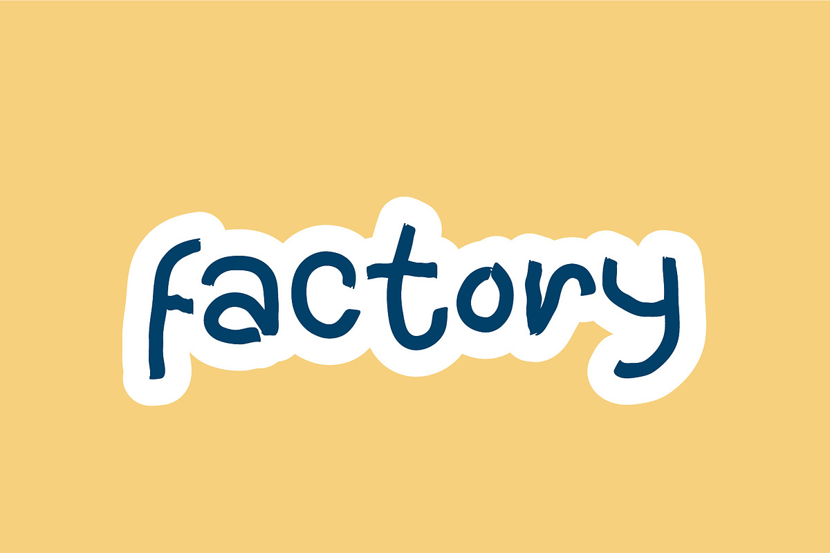 Factory - Handwritten Font, a Script Font by Fonteca