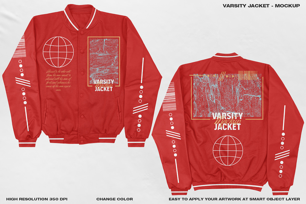 Varsity Jacket - Mockup, a Hoody Mockup by DaldSgh (Photo 6 of 21)