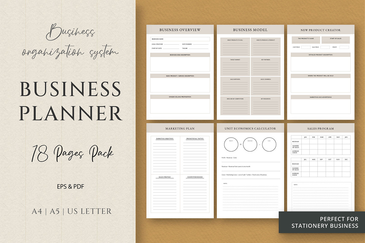 Business planner, a Stationery Template by Anatartan Design (Photo 1 of 7)