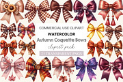 Autumn Coquette Bows Clipart, a Work Illustration by cherrydesign (Thumbnail 1 of 3)