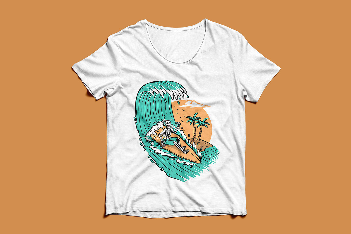 Enjoy the sea waves illustration, an Illustration by gunaonedesign (Photo 4 of 6)