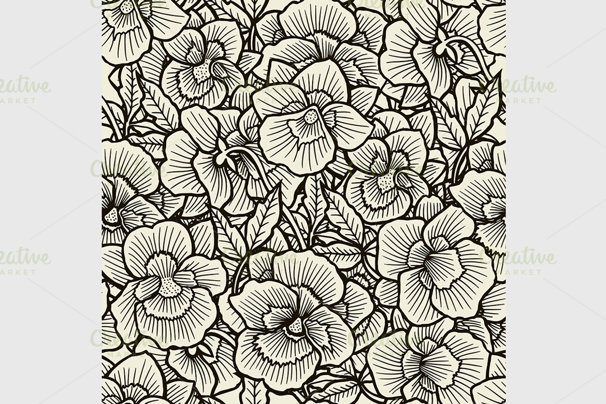 Seamless floral pattern, a Background Graphic by IllustrationArtShop
