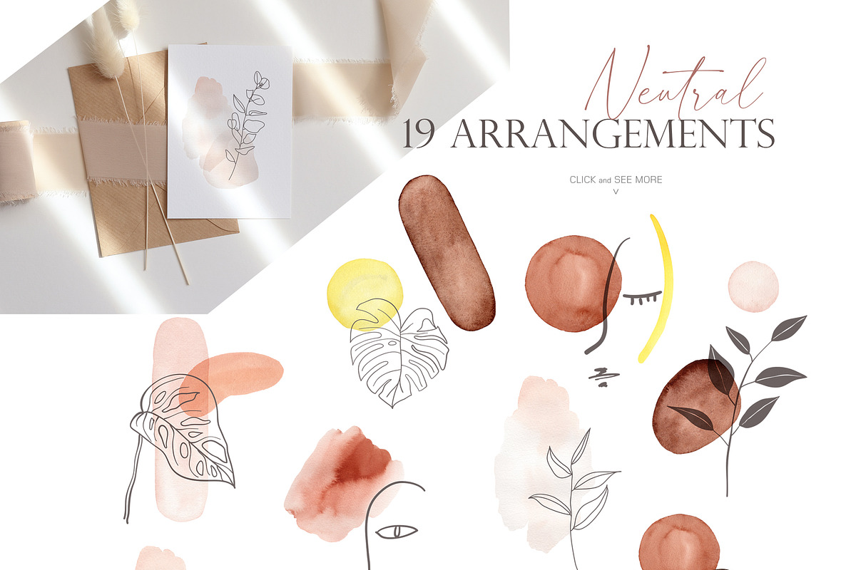 Watercolor Neutral Minimalist art, an Illustration by Beigetime (Photo 3 of 10)