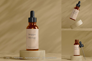 Amber Dropper Mockup